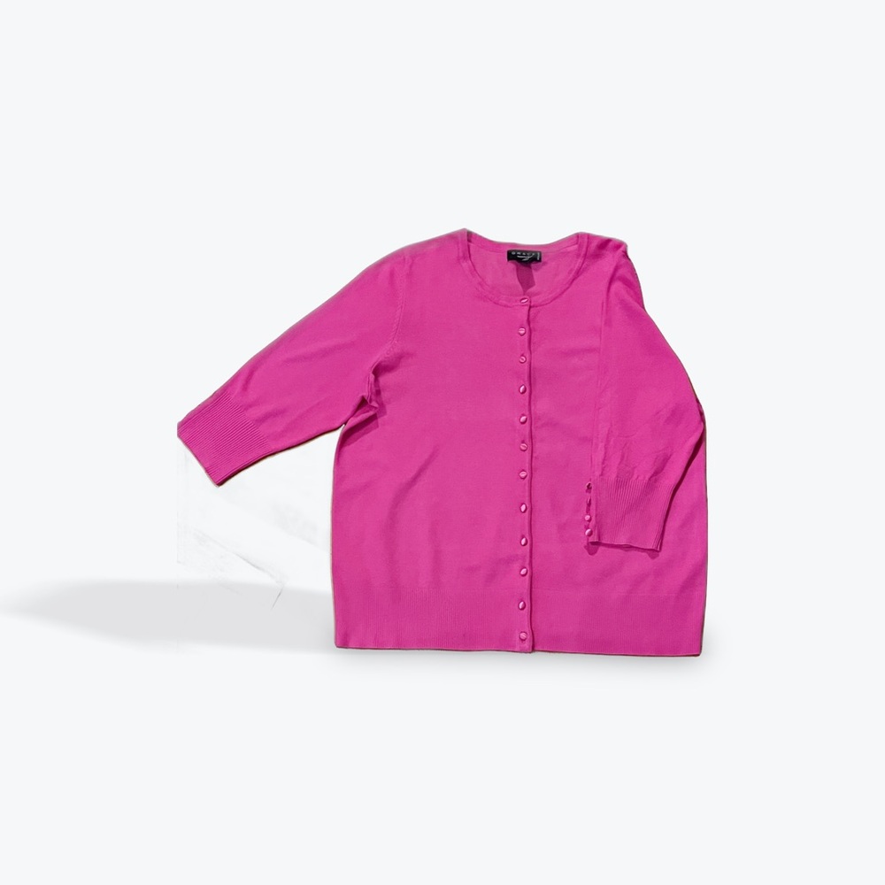 Grace Women's Pink Button-Up Cardigan 1X EUC